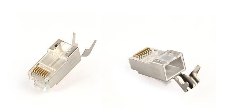 MUFA RJ-45 GEMBIRD pt. cablu FTP/SFTP, Cat7, RJ-45 (T) | RJ-45 (T) tip pass-through, ecranat, plastic cu metal, 10 buc, "LC-PTF7-01/10"
