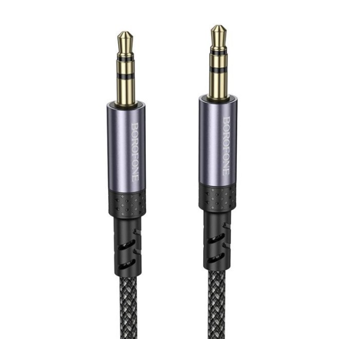 CABLU AUDIO Borofone "BL24", 1 x Jack 3.5mm (T) la 1 x Jack 3.5mm (T), lungime cablu 1m, negru "6941991118968" (timbru verde 0.18 lei)