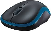 MOUSE LOGITECH, "M185", PC sau NB, wireless, 2.4GHz, optic, 1000 dpi, butoane/scroll 3/1 , albastru, 45507186 "910-002239" (timbru verde 0.18 lei)