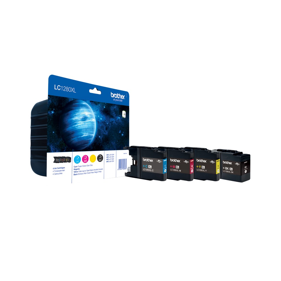 Combo-Pack Original Brother CMYK, LC1280XLVALBP, pentru DCP-J525|J725|J925|MFC-J430|J5910|J625|J6510|J6910, , (timbru verde 0.60 lei), "LC1280XLVALBP"