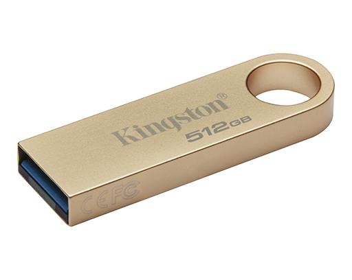 MEMORIE USB 3.2 Kingston 512 GB, 220MB/s, 100MB/s clasica, carcasa metalica, auriu, "DTSE9G3/512GB" (timbru verde 0.03lei)