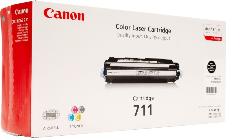Toner Original Canon Black, CRG-711B, pentru LBP-5300|LBP-5360|MF-9130|MF-9170|MF-9220|MF-9280, 12K, (timbru verde 1.2 lei) , "CR1660B002AA"
