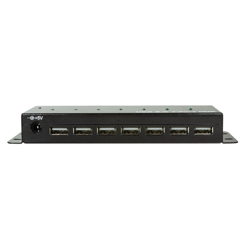 HUB extern LOGILINK, porturi USB: USB 2.0 x 7, conectare prin USB 2.0, protectie supracurent, metal, negru, "UA0318" (timbru verde 0.8 lei)