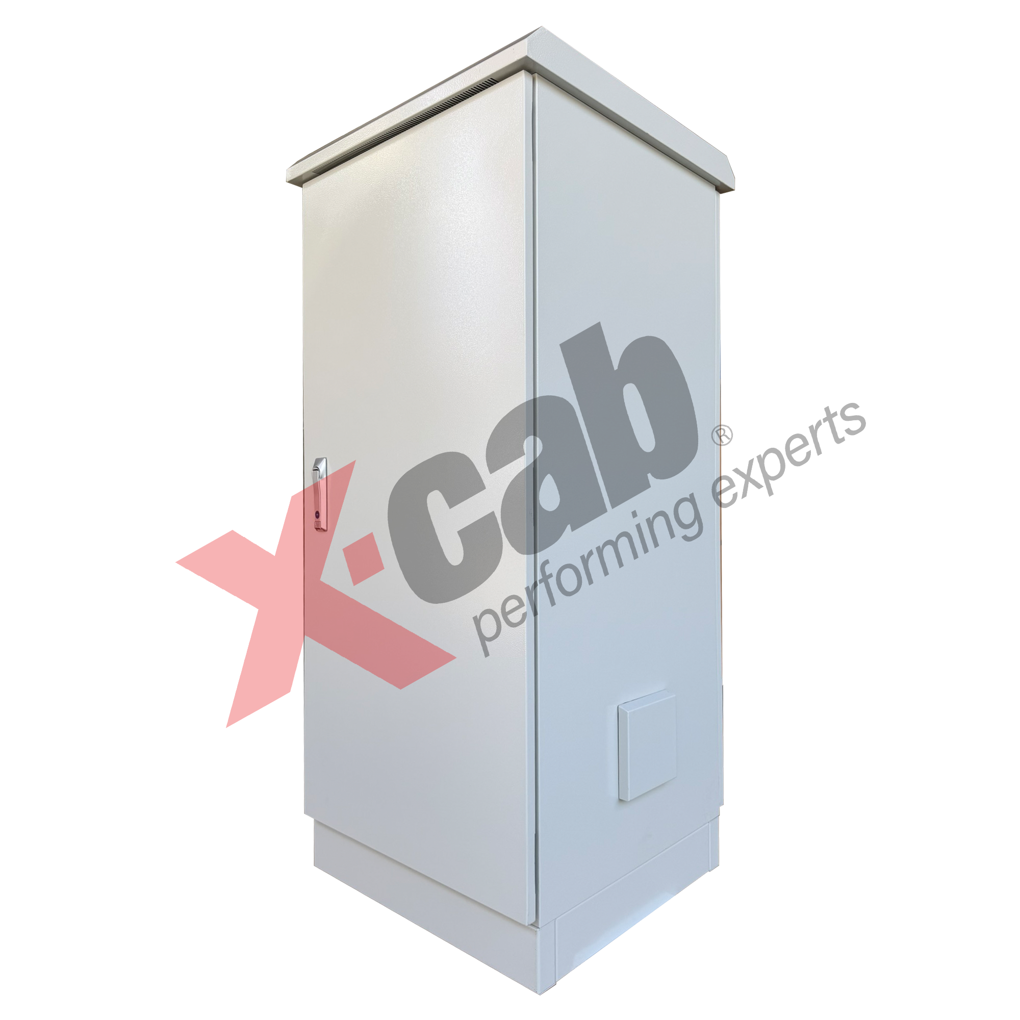 Cabinet metalic de exterior 19", cu izolatie termica, rack de podea, 27U 600x600 mm, IP-55, Xcab seria F "Xcab-FG196627"