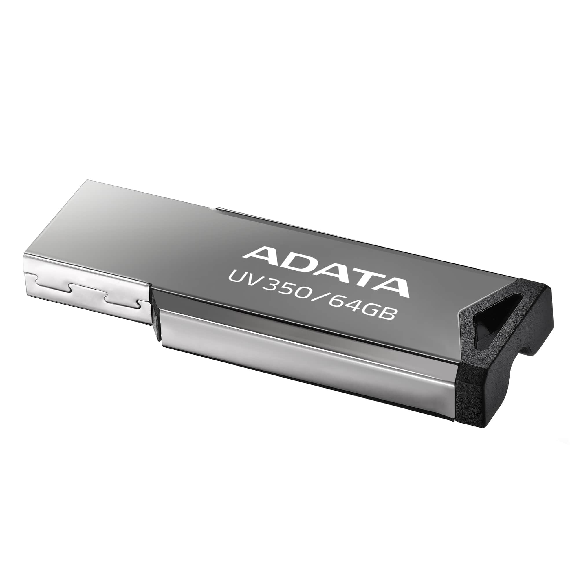 MEMORIE USB 3.2 ADATA 64 GB, clasica, carcasa metalica, argintiu, "AUV350-64G-RBK" (timbru verde 0.03 lei)