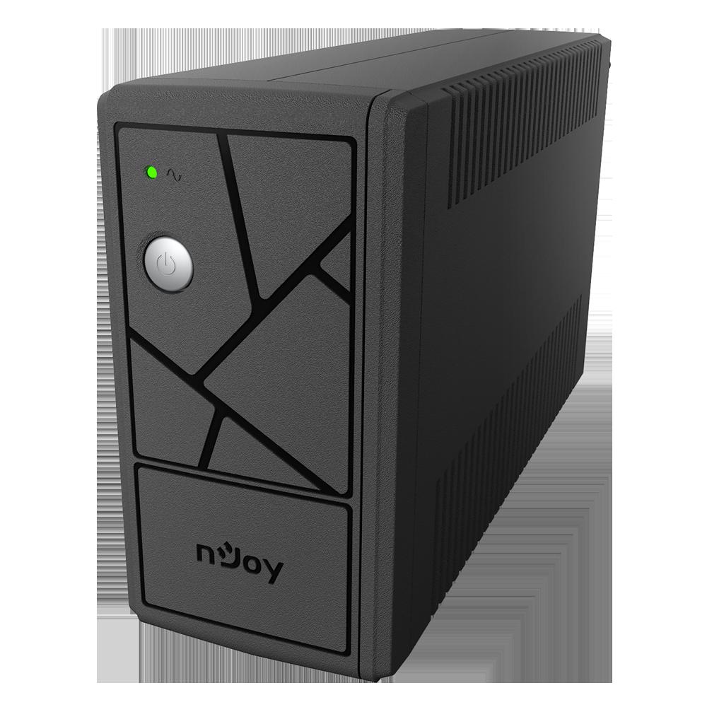 UPS NJOY, "KEEN 600", Line Int. cu management, tower, 600VA/360W, AVR, Schuko x 2, 1 x baterie GP07122L, back-up 1 - 10 min., "UPLI-LI060KU-CG01B" (timbru verde 11 lei)