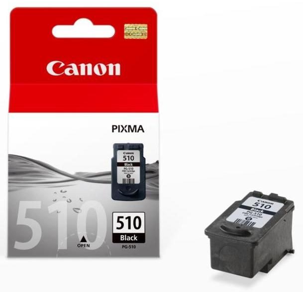 Cartus Cerneala Original Canon Black, PG-510, pentru Pixma IP2700|MP230|MP240|MP250|MP260|MP270|MP280|MP282|MP480|MP490|MP495|MX320|MX330|MX340|MX350|MX360|MX410|MX420, , (timbru verde 0.15 lei), "2970B001AA"