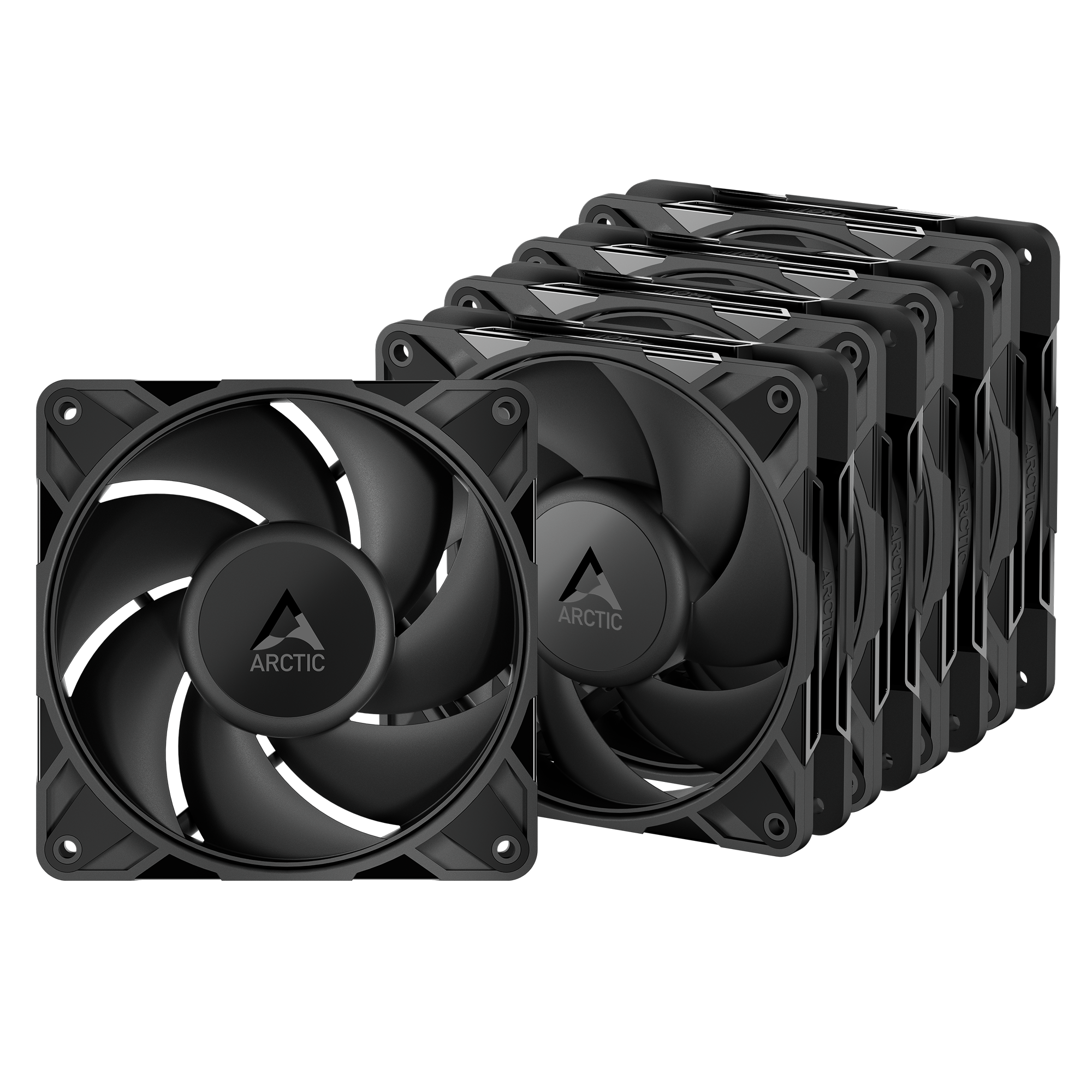 Set 5 ventilatoare Arctic "P12 Pro LN - 5 Pack", 120mm, 450 - 2000 RPM, FDB, 49 cfm, 4-Pin Fan Plug, negru, "ACFAN00349A" (timbru verde 0.9lei)