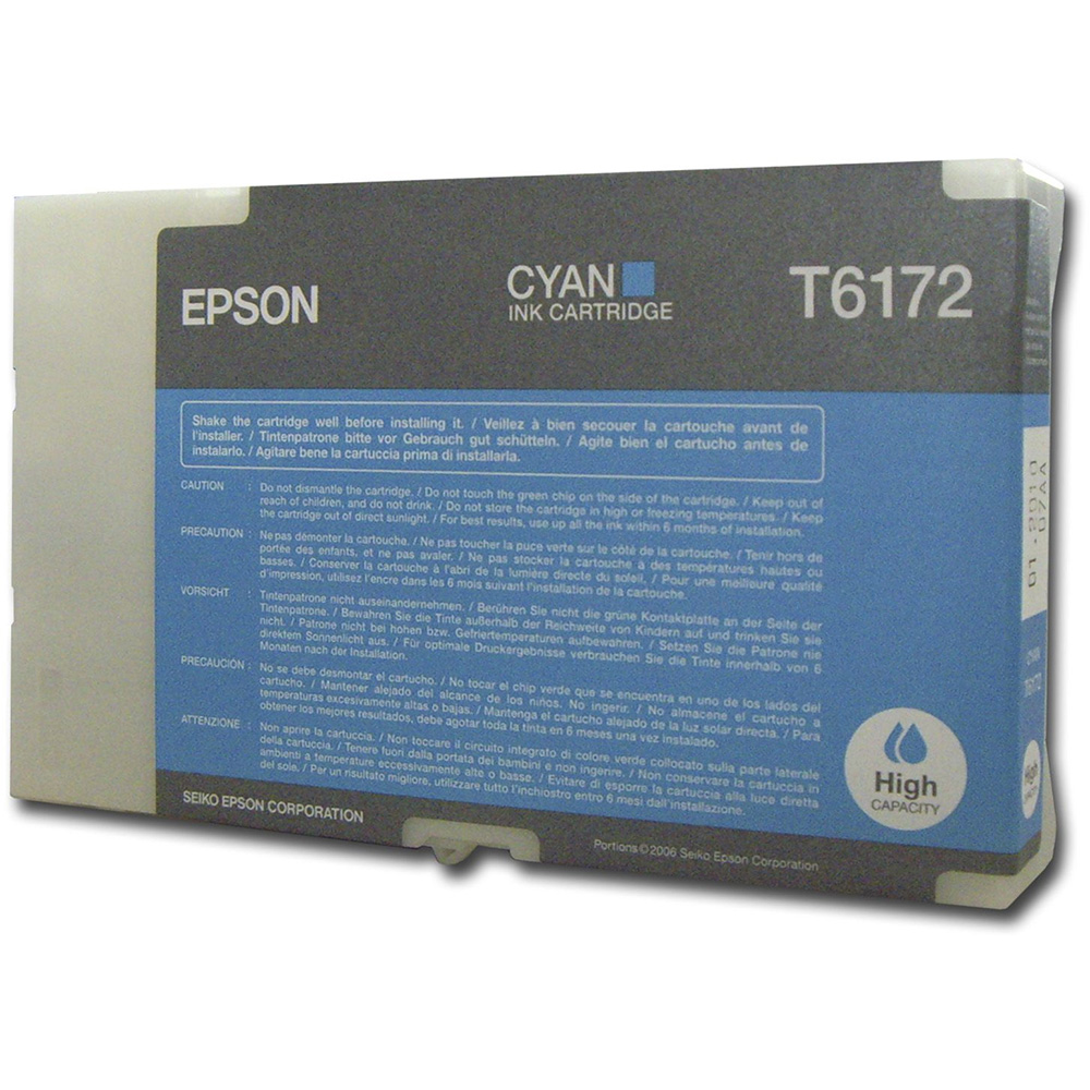 Cartus Cerneala Original Epson Cyan, T6172, pentru Business B500, 7K, (timbru verde 0.15 lei), "C13T617200"