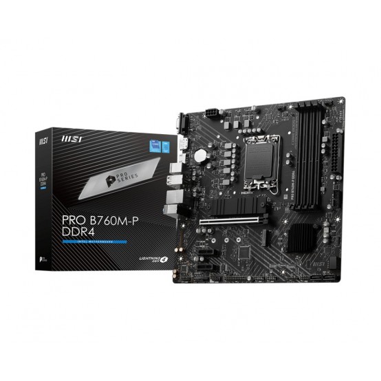 Placa de baza PRO B760M-P DDR4, Intel B760, Socket 1700, mATX "7E02-001R"