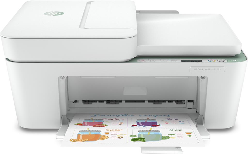 Multifunctional Inkjet Color HP Deskjet 4122e AiO, A4, Functii:Impr|Scan|Cop|Fax,Viteza Print Mono:8.5ppm,Viteza Print color:5.5 ppm,Conectiv:USB,Duplex:Nu,ADF:ADF(timbru verde 11 lei) "26Q92B"