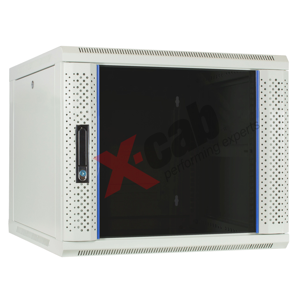 Cabinet metalic de perete 19", tip rack wallmount, 9U 600x600 mm, Xcab S Gri "Xcab-9U60S.7035"