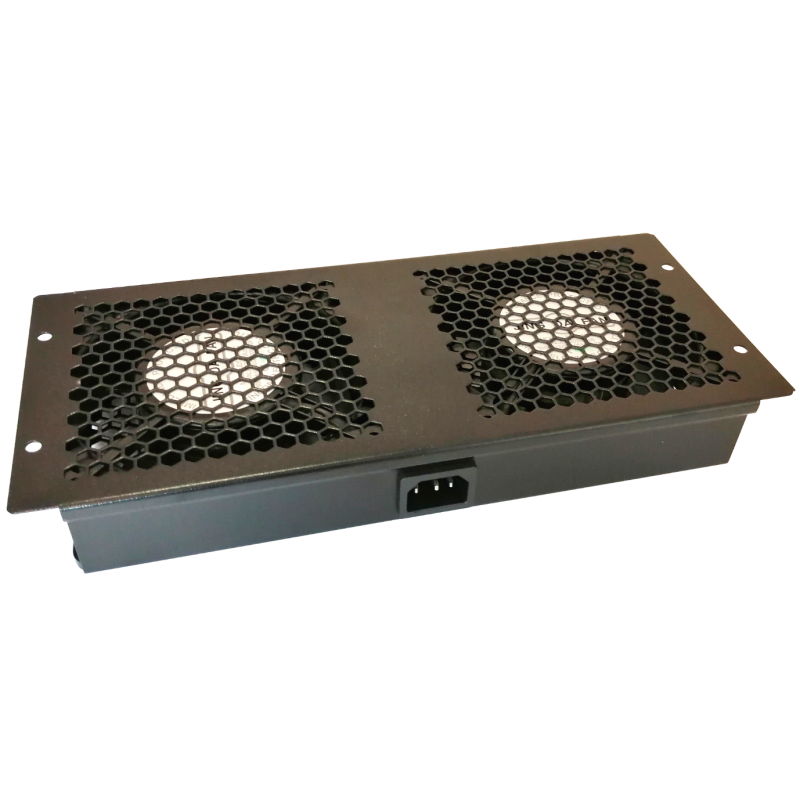 Modul ventilatie plafon 2 fan + cablu, interconectabil, pentru rack de podea - DATEUP "9801130741" (timbru verde 2 lei)