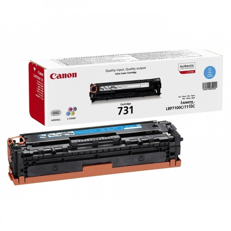 Toner Original Canon Cyan, CRG-731C, pentru LBP-7100|LBP-7110|MF-8230|MF-8280|MF-623|MF-628, 1.5K, (timbru verde 1.2 lei) , "CR6271B002AA"