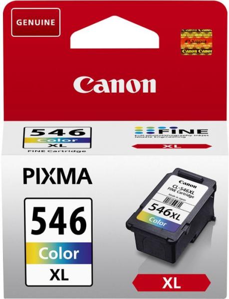 Cartus Cerneala Original Canon Color, CL-546XL, pentru Pixma IP2850|MG2450|MG2455|MG2550|MG2550S|MG2950|MG3050|MG3051|MG3052|MG3053|MX495 Black|MX495 White|TR4550|TS205|TS305|TS3150|TS315, , (timbru verde 0.15 lei), "8288B001AA"
