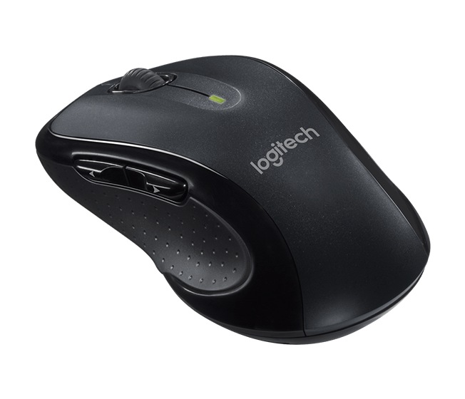 MOUSE LOGITECH, "M510", PC sau NB, wireless, 2.4GHz, laser, 1000 dpi, butoane/scroll 6/1, Unifying Receiver, negru, "910-001826" (timbru verde 0.18 lei)
