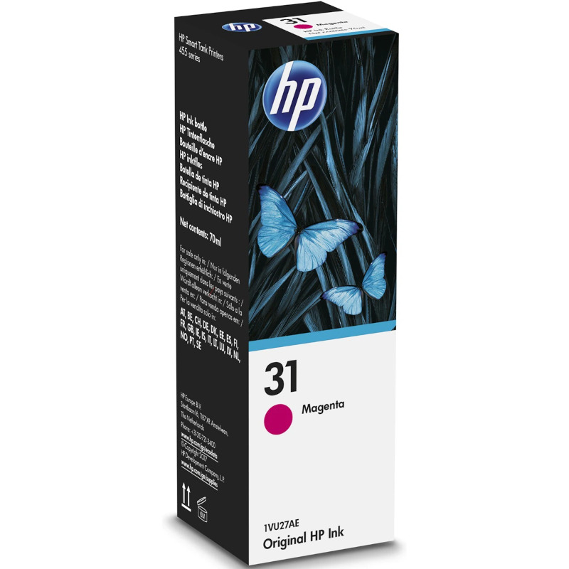 Cartus Cerneala Original HP Magenta, nr.31, pentru HP Smart Tank 555|7005|7006|7305|7306|7605|7606|500|550|555|559|570|600|650|655|450|455|457, 70ml, incl.TV 0 RON, "1VU27AE "