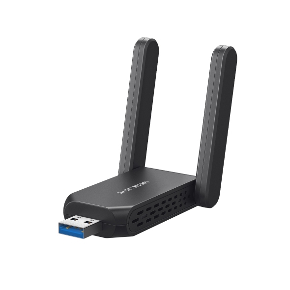 ADAPTOR RETEA MERCUSYS, AX1800 extern wireless dual band 2.4 GHz | 5 GHz, USB 3.0, Wi-Fi 6, 1800 Mbps, antena externa x 2, "MA72XH" (timbru verde 0.18 lei)