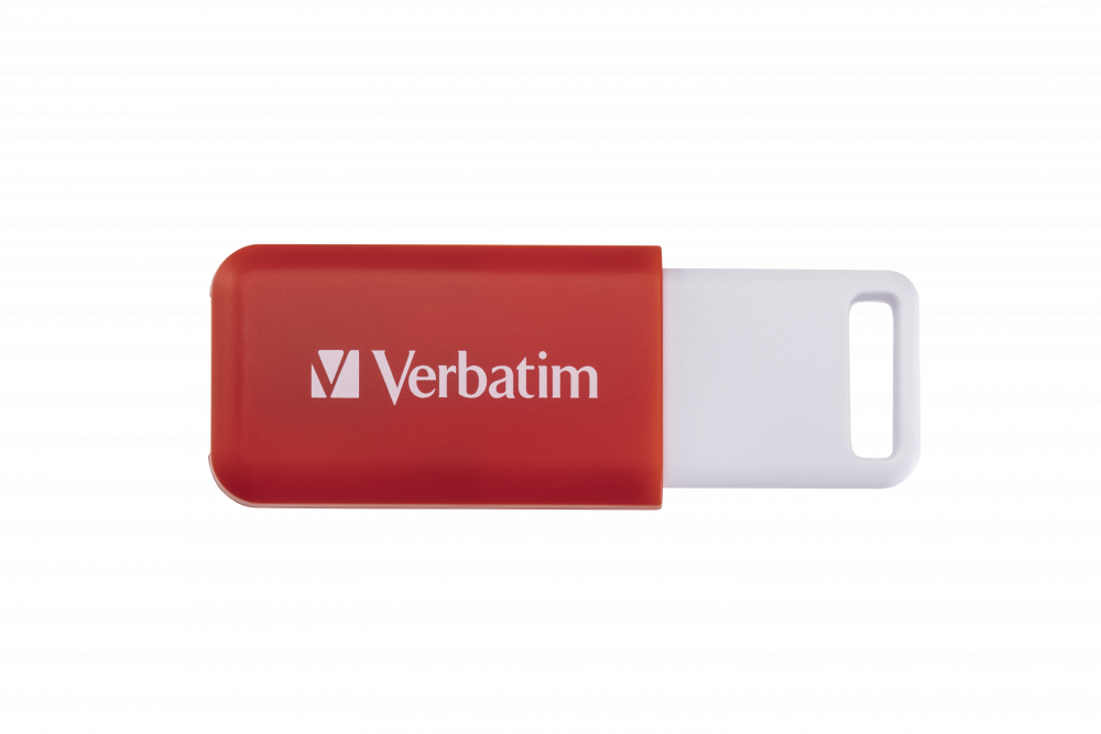 MEMORIE USB VERBATIM DATABAR 16GB USB 2.0 ROSU "49453" (TIMBRU VERDE 0.03 LEI)
