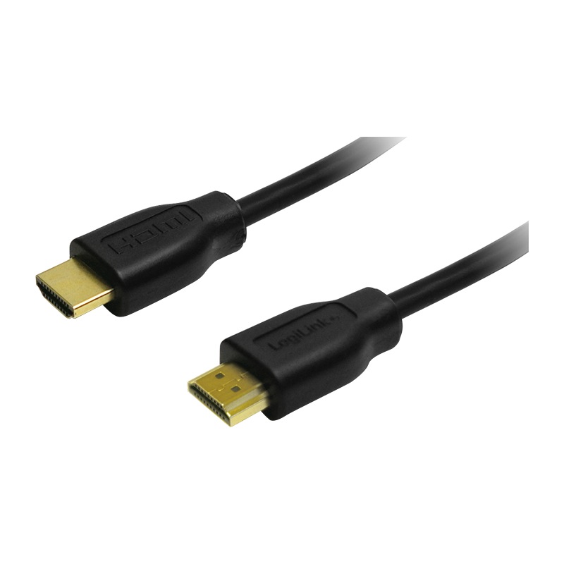 CABLU video LOGILINK, HDMI (T) la HDMI (T), 5m, conectori auriti, rezolutie maxima 4K UHD (3840 x 2160) la 30 Hz, negru, "CH0039" (timbru verde 0.8 lei)