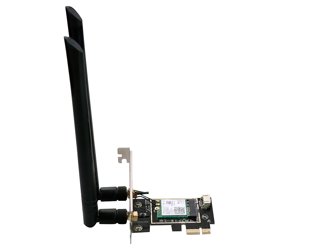 ADAPTOR RETEA D-LINK AX 3000, intern PCI-EX, wireless Wi-Fi 6, Bluetooth 5.0 connectivity, 2 x antena externa 5 dBi, "DWA-X582" (timbru verde 0.18 lei)