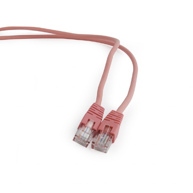 PATCH CORD UTP GEMBIRD Cat5e, cupru-aluminiu, 5 m, roz, AWG26, "PP12-5M/RO" (timbru verde 0.18 lei)