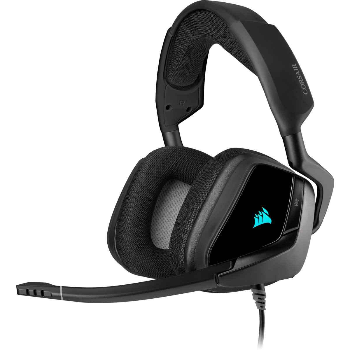 CASTI Corsair, "Void RGB Elite", cu fir, gaming, utilizare multimedia, microfon pe brat, conectare prin USB 2.0, negru, "CA-9011203-EU", (timbru verde 0.8 lei)