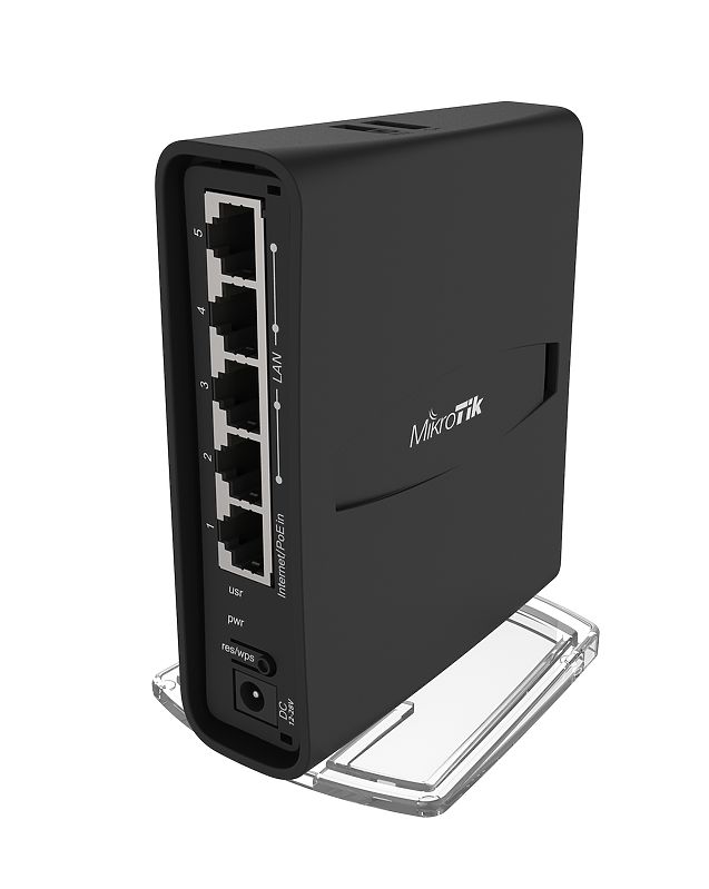 ROUTER MIKROTIK, hAP ac2, wireless, 1200 Mbps, porturi Gigabit x 5, antena interna x 2, USB pt 3G/4G, dual band, "RBD52G-5HacD2HnD-TC" (timbru verde 0.8 lei)