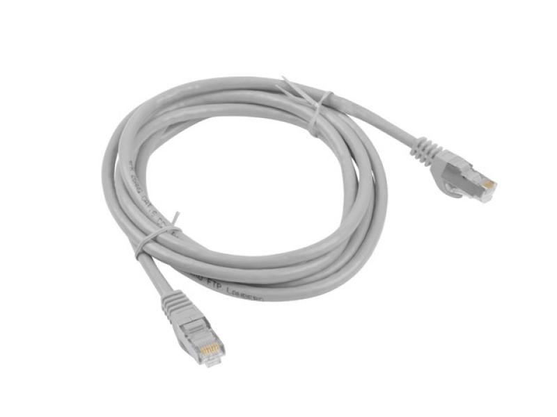 Patch cord Lanberg Cat.6 UTP 3 m gri "PCF6-10CC-0300-S" (timbru verde 0.08 lei)