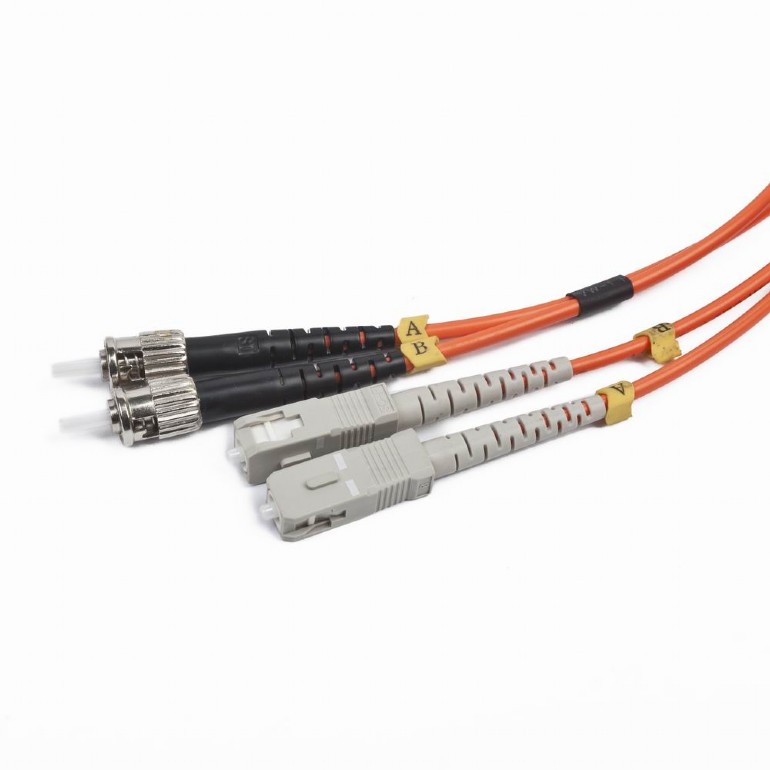 CABLU FIBRA OPTICA duplex multimode, 1m, conectori ST-SC, bulk, Gembird "CFO-STSC-OM2-1M" - Lichidare stoc