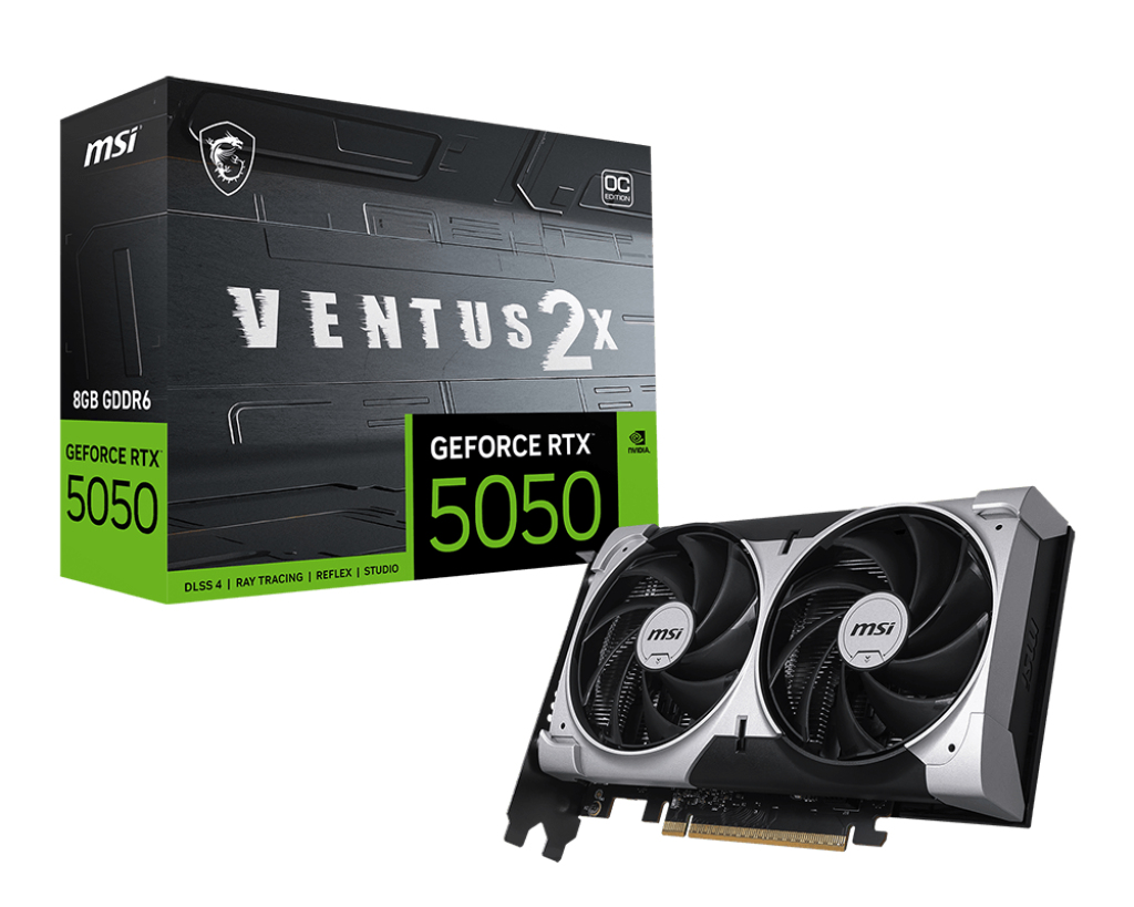 MSI GeForce RTX 5050 8GB VENTUS 2X OC VGA "GEFORCE RTX 5050 8G VENTUS 2X OC"