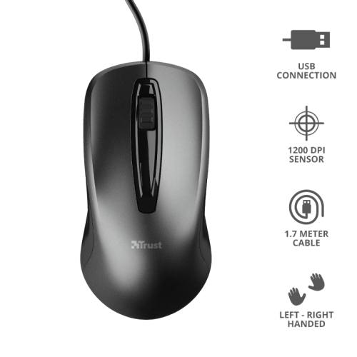 MOUSE Trust Carve USB Mouse "23733" (timbru verde 0.18 lei)