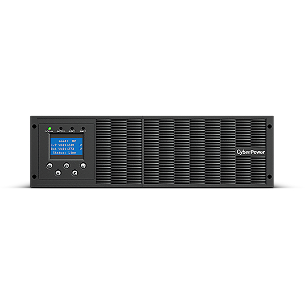 UPS CYBER POWER Online dubla conversie cu sin. pura, cu management, Rack 3U, LCD, 6000VA/5400W, bloc conexiuni, fara baterii, terminal block, USB, RS232, slot SNMP, APFC, EPO, GreenP, "OLS6000ERTXL3U" - imagine 3