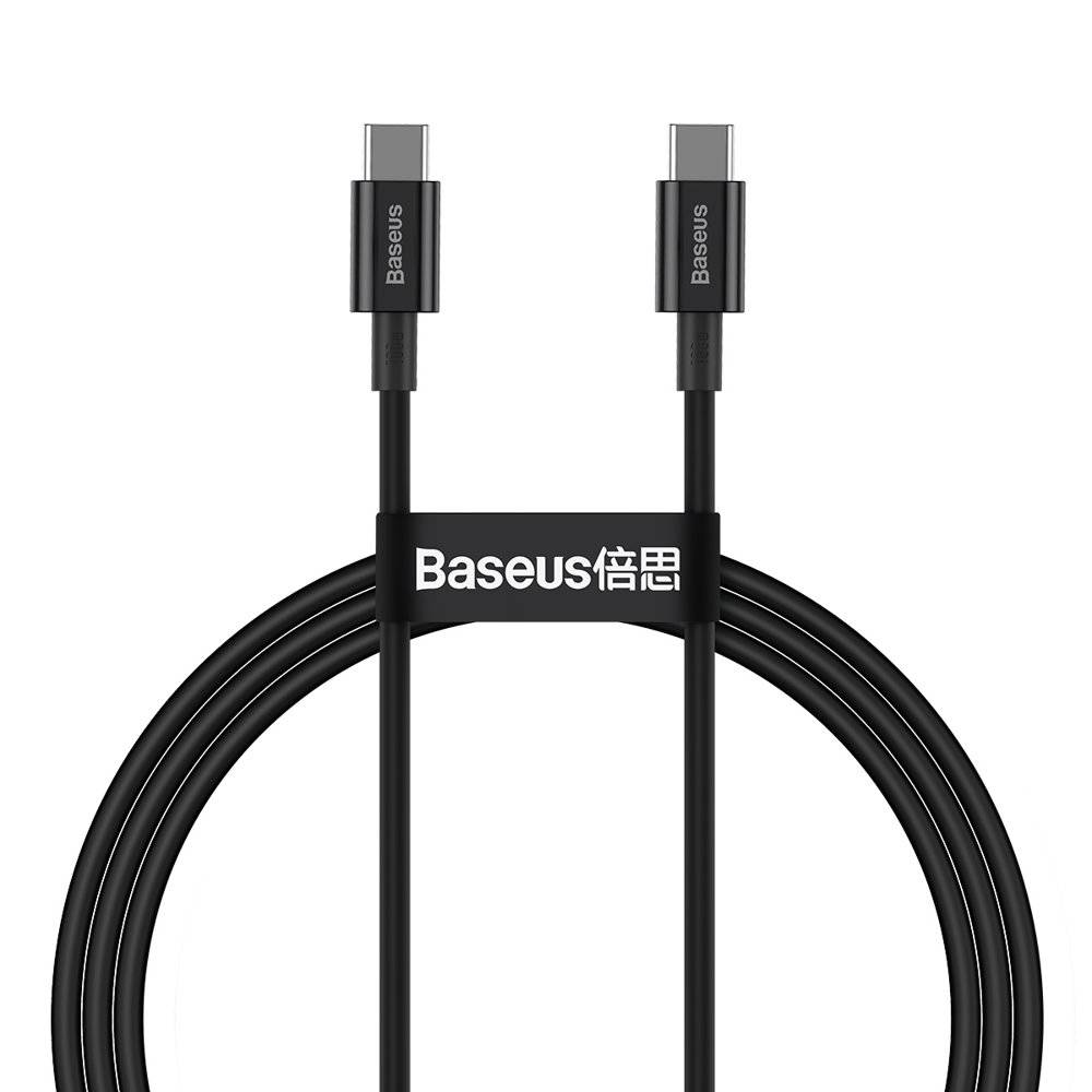 CABLU alimentare si date Baseus Superior, Fast Charging Data Cable pt. smartphone, USB Type-C la USB Type-C 100W, 1m, negru "CATYS-B01" (timbru verde 0.08 lei) - 6953156208438