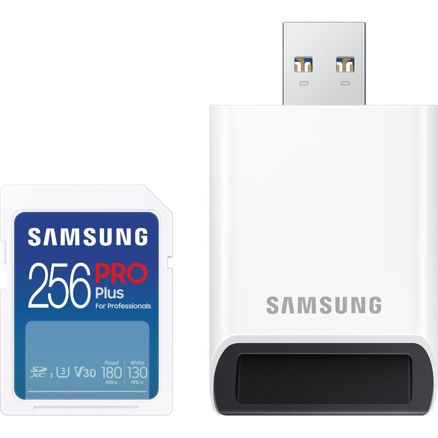 SAMSUNG PRO Plus Reader Full Size SDXC Card 256GB "MB-SD256SB/WW" (timbru verde 0.03 lei)
