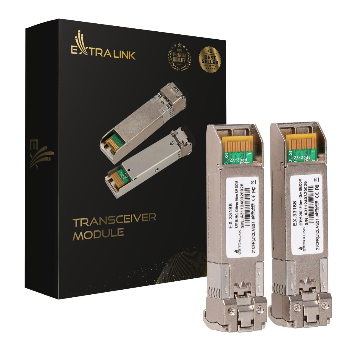 Extralink SFP28 25G 2-Pack 10km DOM "EX.33188"