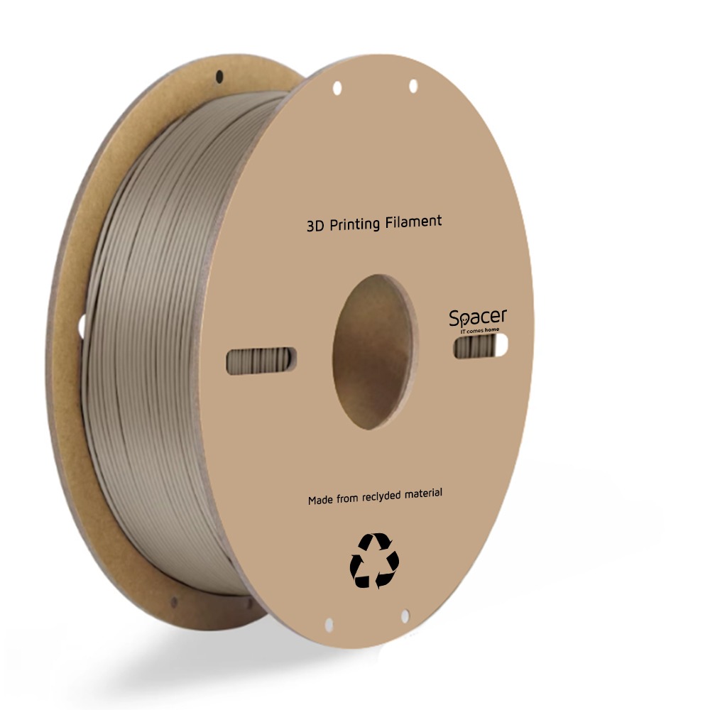 FILAMENT Spacer pt. imprimanta 3D - PLA, 1.75mm diamentru, 1Kg / bobina, aprox. 330m, topire 195-235 grC, wood, "SPPF-3DP-PLA1.75-01-WD"