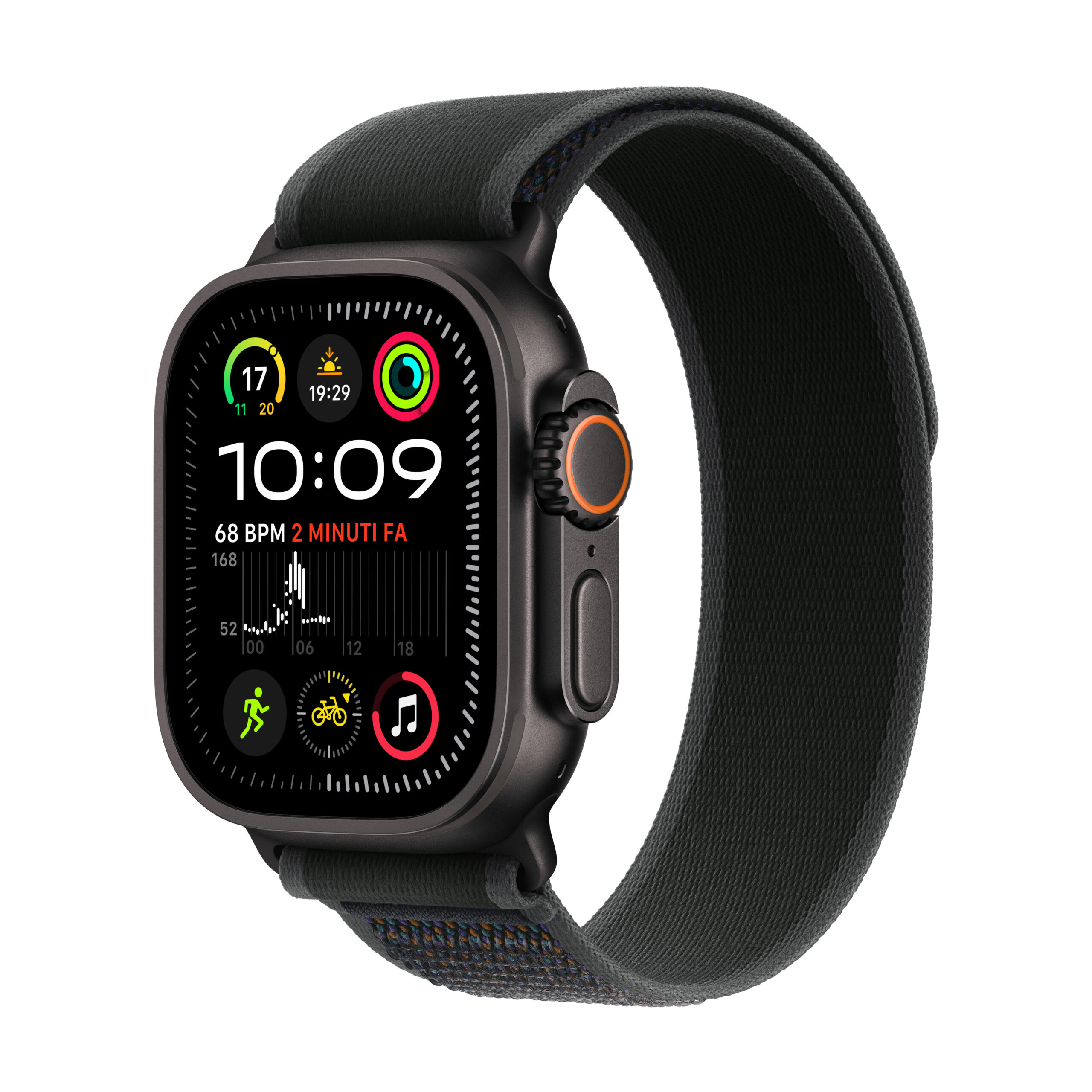 Watch Ultra 2 v2, Cellular 49mm Black Titanium Case with Black Trail Loop - M/L "MX4V3WB/A" (timbru verde 0.18 lei)