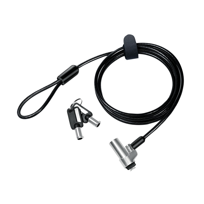 CABLU securitate LOGILINK pt. notebook, slot nano, 2 chei standard, 1.8m, cablu aliaj-zinc, permite pivotant si rotire, "NBS013" (timbru verde 0.18 lei)