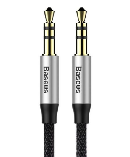 CABLU AUDIO Baseus Yiven, 1 x Jack 3.5mm (T) la 1 x Jack 3.5mm (T), lungime cablu 1m, gri/negru "CAM30-BS1" (timbru verde 0.18 lei) - 6953156257184