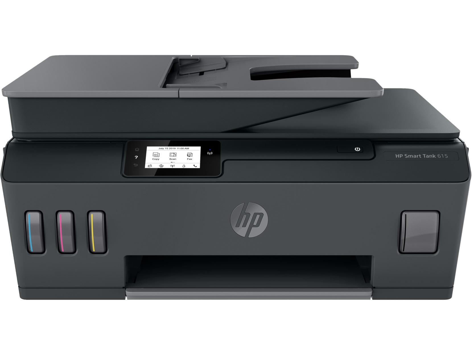 Multifunctional Inkjet CISS Color HP Tank 615, A4, Functii:Impr|Scan|Cop|Fax,Viteza Print Mono:11ppm,Viteza Print color:5ppm,Conectiv:USB|WiFi,Duplex:Nu,ADF:ADF "Y0F71A" (timbru verde 11 lei)