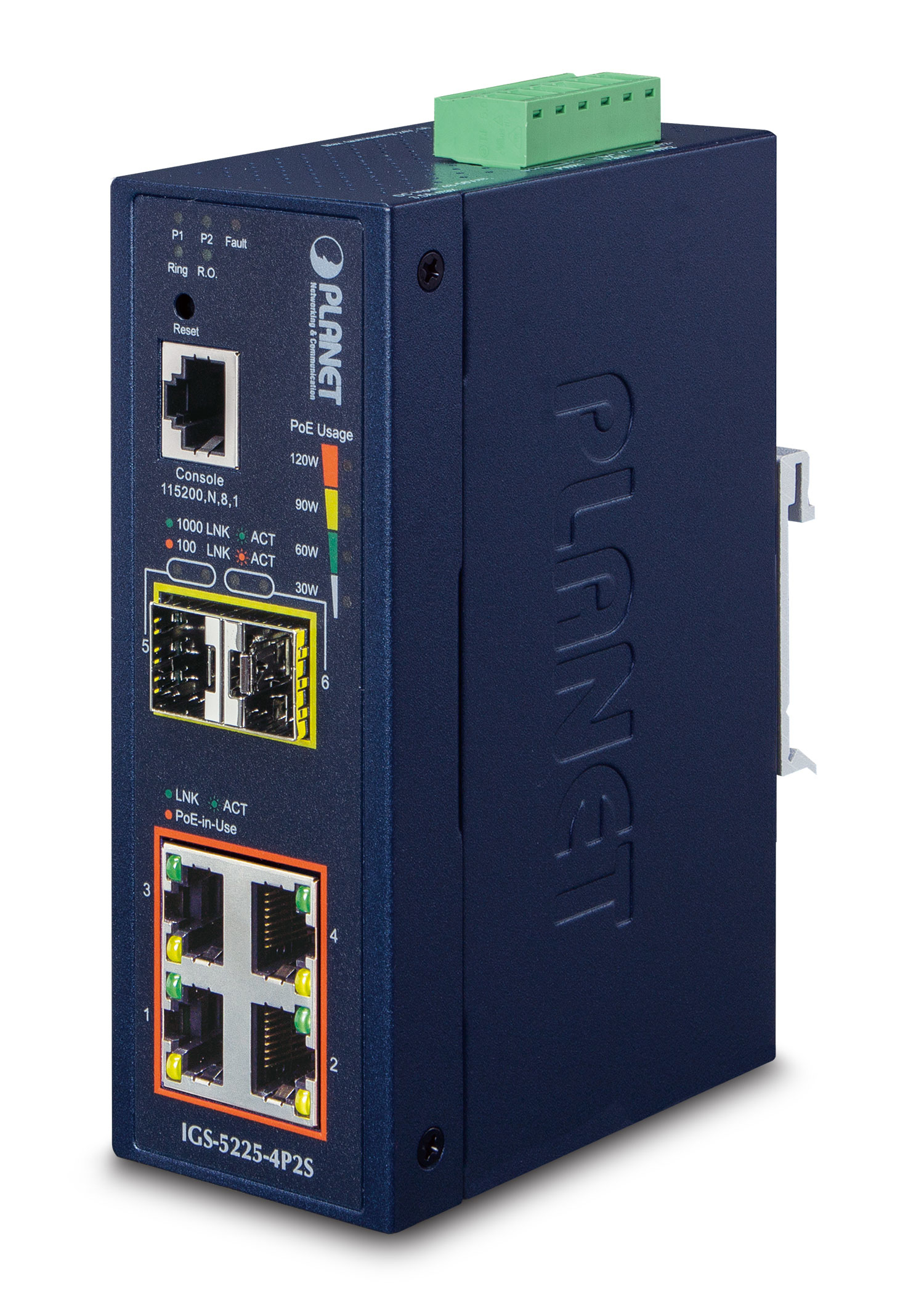 NET SWITCH 4PORT 1000M/IGS-5225-4P2S PLANET "IGS-5225-4P2S" (timbru verde 2 lei)