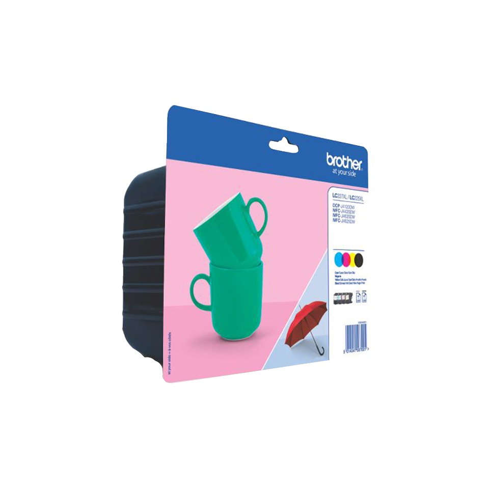 Combo-Pack Original Brother CMYK, LC227XLVALBP, pentru DCP-J4120|MFC-J4420|J4620|J5320|J5620|J5720, , (timbru verde 0.60 lei), "LC227XLVALBP"