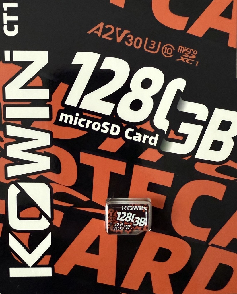 CARD MicroSD KOWIN, 128 GB, microSDXC, clasa 10, standard UHS-I U1, "KATD128GACSMJ" (timbru verde 0.03 lei)