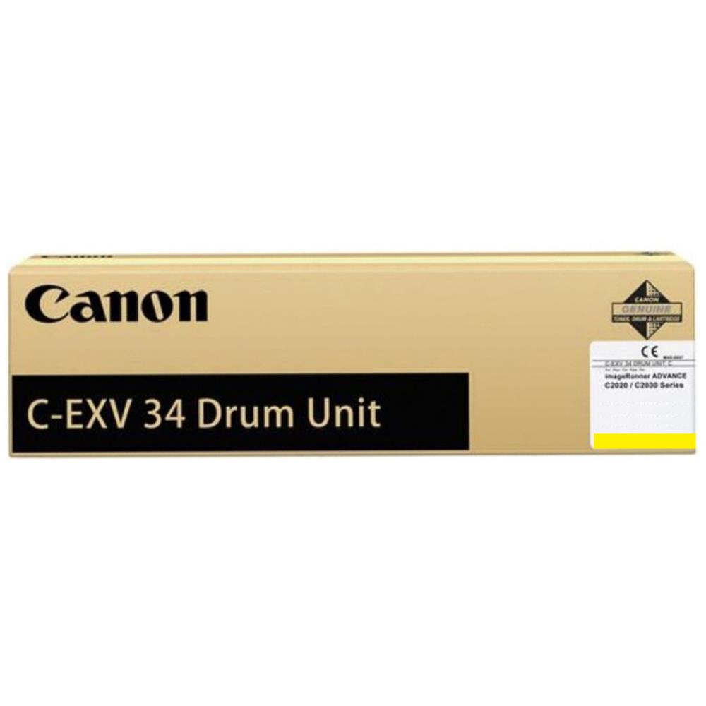 Drum Unit Original Canon Yellow, EXV34Y, pentru IR Advance C2020I|C2020L|C2025I|C2025L|C2030I|C2030L|C2220L|C2220I|C2225I|C2230I, 36K, (timbru verde 0.8 lei),NOPP, "CF3789B003BA"