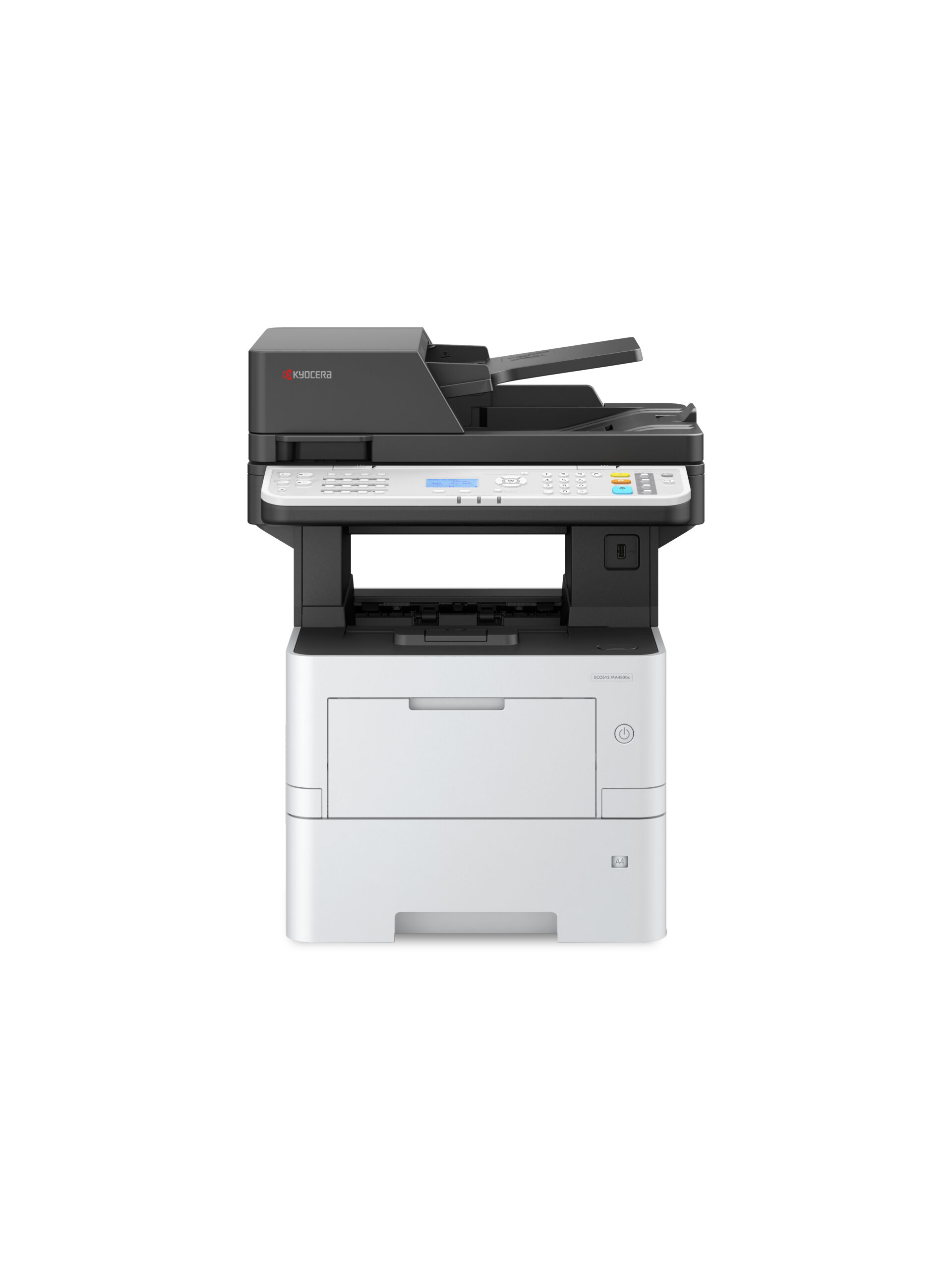 Bundle Multifunctional Laser Mono Kyocera, Ecosys MA4500x+3ani garantie part only+TK3400, A4, Functii: Impr.|Scan.|Cop., Viteza de Printare Mono: ,Viteza de printare color: 45ppm, Conectiv:USB|Ret|WiFi, Duplex:Da, ADF:RADF(Timbru Verde 40lei) "MA450