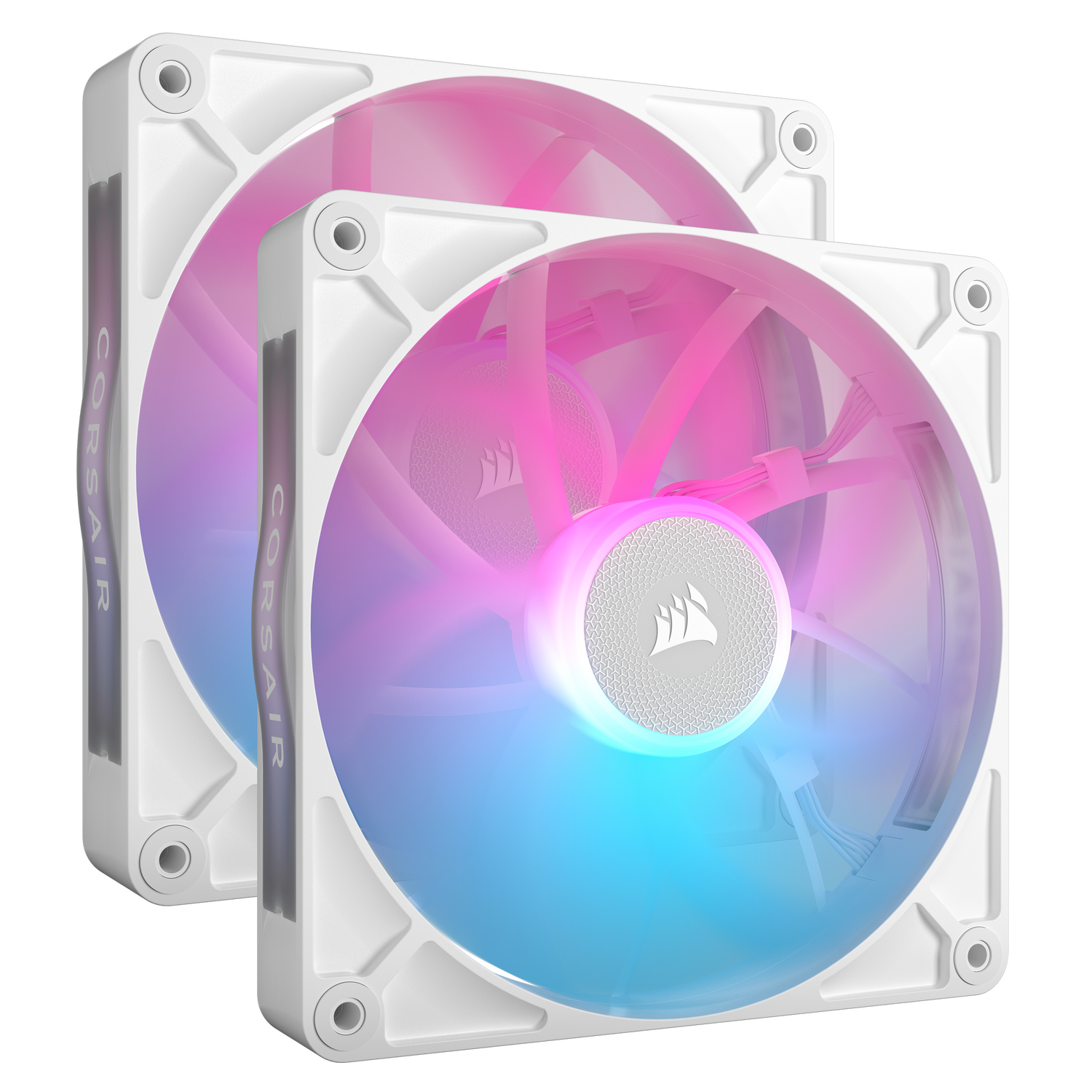 VENTILATOR Corsair iCUE LINK RX140 2x140mm RGB ALB, 0.300-1700 RPM +/- 10%, 18.1-95.7 CFM, Presiune Statica: 0.15-3.79 mm-H2O, 10-36dBA, Prindere magnetica, Lungime cablu 135mm, 600mm "CO-9051024-WW"