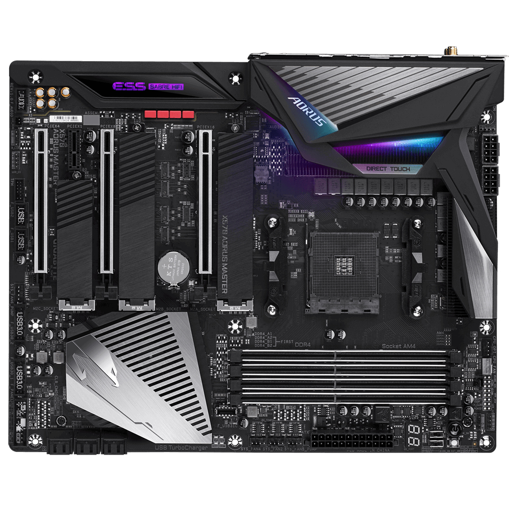 GIGABYTE X570 AORUS MASTER AM4 DDR4 6xSATA 2xM.2 DS STOCK REFURBISHED (P)"TPN - X570 AORUS MASTER"