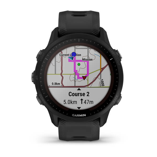 Smartwatch Forerunner 955 3.3cm (1.3") MIP, Digital, 260x260px, Touchscreen, Wi-Fi, GPS (satellite), Negru"010-02638-20" - imagine 4