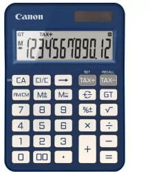 Calculator de birou Canon, KS-125KB BL, Blue, LCD 12-digit, dim.car. 18.6 mm, Dual-Power (solara si baterie LR44), dim. 147x106x25mm, 117g, (incl.TV 0.80lei),"6818C004AA"